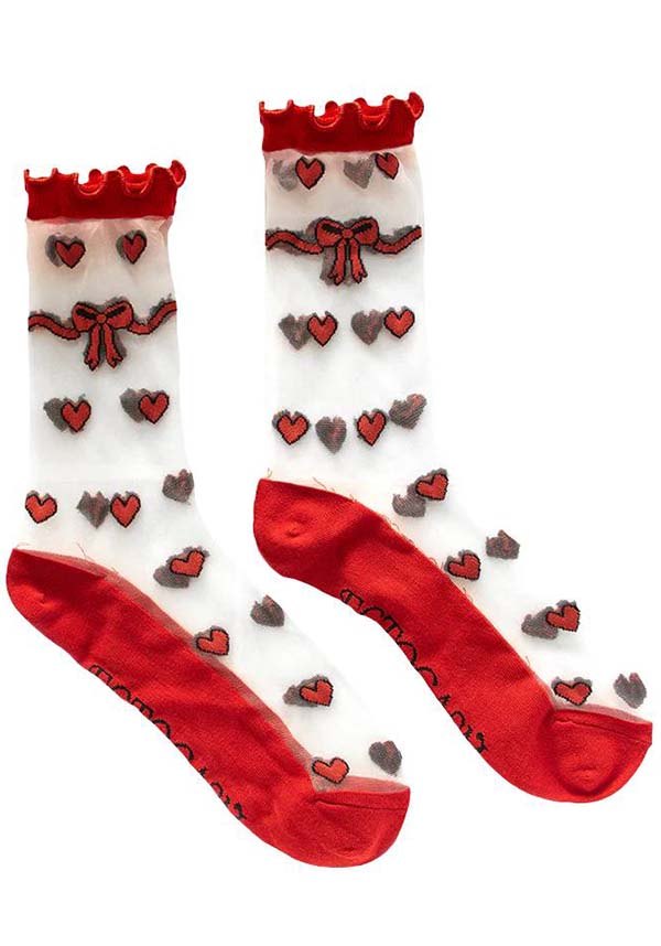 Sheer Heart [Red] | SOCKS