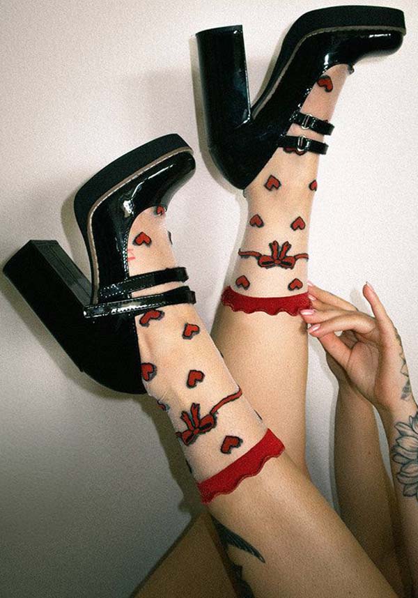 Sheer Heart [Red] | SOCKS