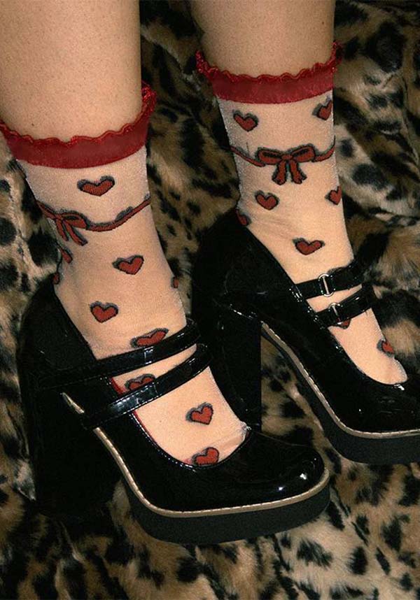 Sheer Heart [Red] | SOCKS
