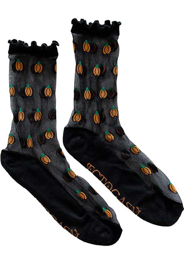 Sheer Ruffle Pumpkin | SOCKS