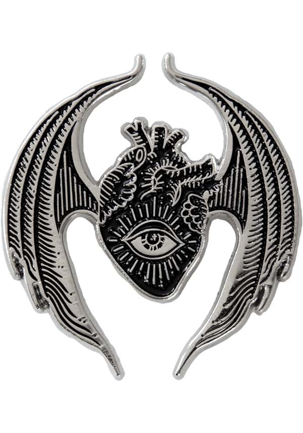 Winged All Seeing Anatomical Heart | ENAMEL PIN