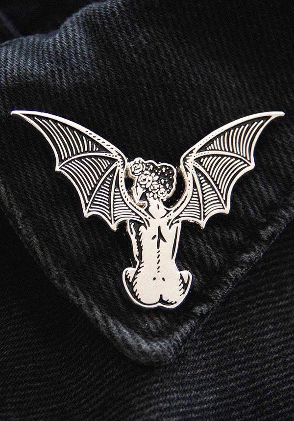 Winged Devil Woman | ENAMEL PIN - Beserk - accessories, all, badge, bat wings, black, bum, butt, christmas gift, christmas gifts, clickfrenzy15-2023, demon, devil, discountapp, EC7328, enamel pin, fp, gift, gift idea, gift ideas, gifts, googleshopping, goth, gothic, gothic accessories, gothic gifts, jan23, ladies accessories, lady, mens accessories, mens gift, mens gifts, pin, pins, pins and badges, R220123, rose, roses, silver