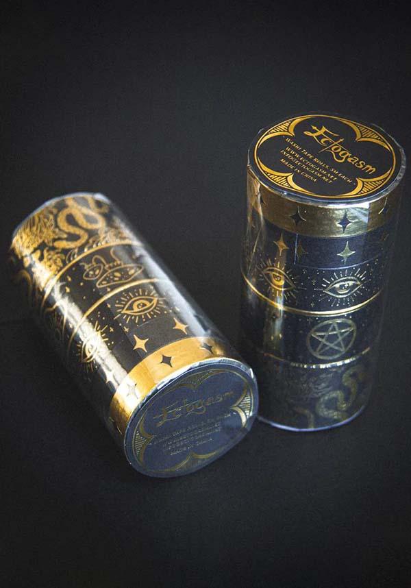 Witchy Washi [Black/Gold] | TAPE - Beserk - all, black, christmas gift, christmas gifts, clickfrenzy15-2023, discountapp, EC6336, fp, gift, gift idea, gift ideas, gifts, gold, googleshopping, gothic gifts, gothic homeware, gothic homewares, home, homeware, homewares, oct22, office, office and stationery, office homewares, r191022, stationary, stationery, sticky tape, tape, washi, witch, witchy