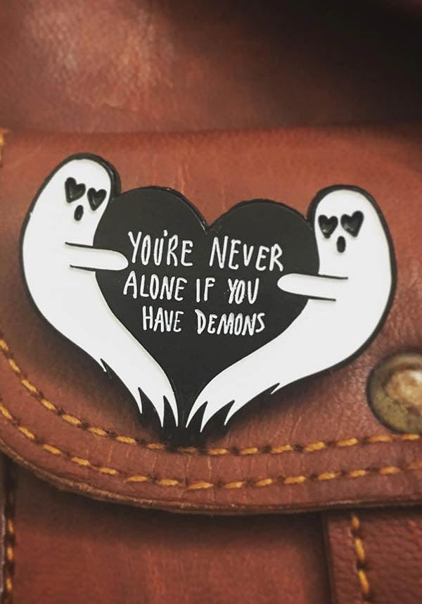 You&#39;re Never Alone If You Have Demons | GHOST ENAMEL PIN - Beserk - accessories, all, badge, black, clickfrenzy15-2023, discountapp, EC5179, enamel pin, fp, ghost, gift, gift idea, gift ideas, gifts, gothic accessories, gothic gifts, halloween, halloween accessories, ladies accessories, mar22, mens, mens accessories, mens gifts, mens valentines gifts, pin, pins, pins and badges, R020322, valentines, valentines day