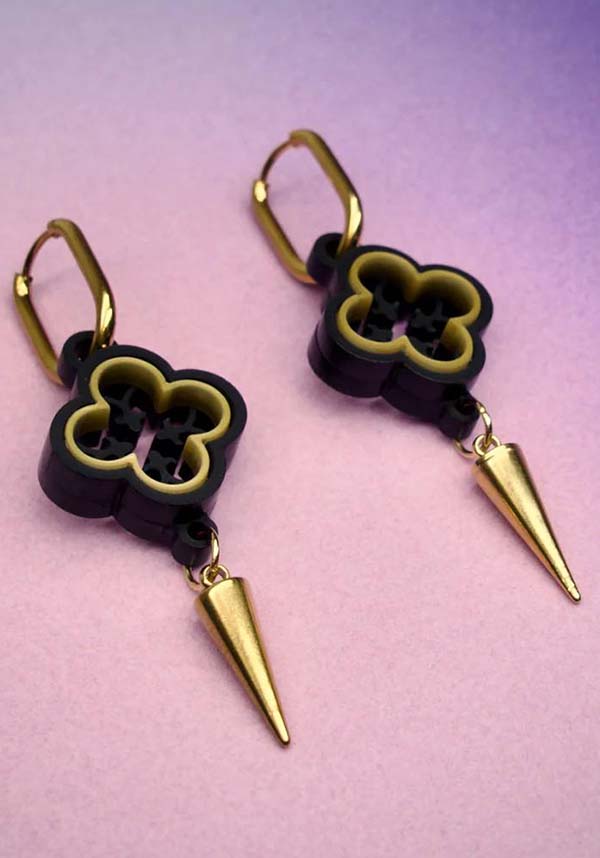 Aurum Noir Gothic Gold Quatrefoil | EARRINGS