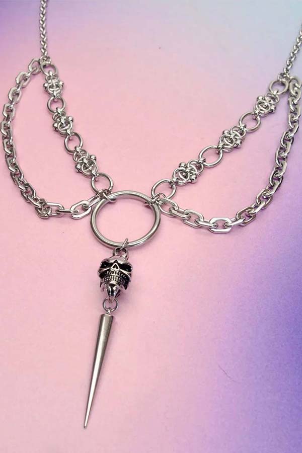 Steel Skull & Chain | NECKLACE