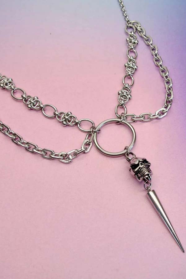Steel Skull & Chain | NECKLACE