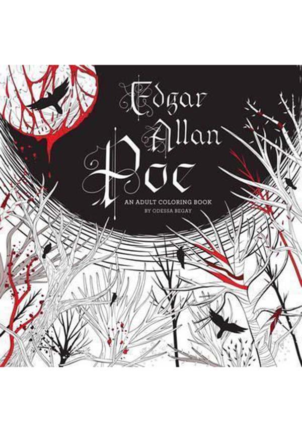 Edgar Allan Poe | COLOURING BOOK - Beserk - all, birds, black, book, clickfrenzy15-2023, colouring, colouring book, colouring in, discountapp, edgar allan poe, fp, gift, gift idea, gifts, gothic, gothic gifts, home, homewares, may20, newsouthbooks, office and stationery, office homewares, stationery, winter, winter homewares