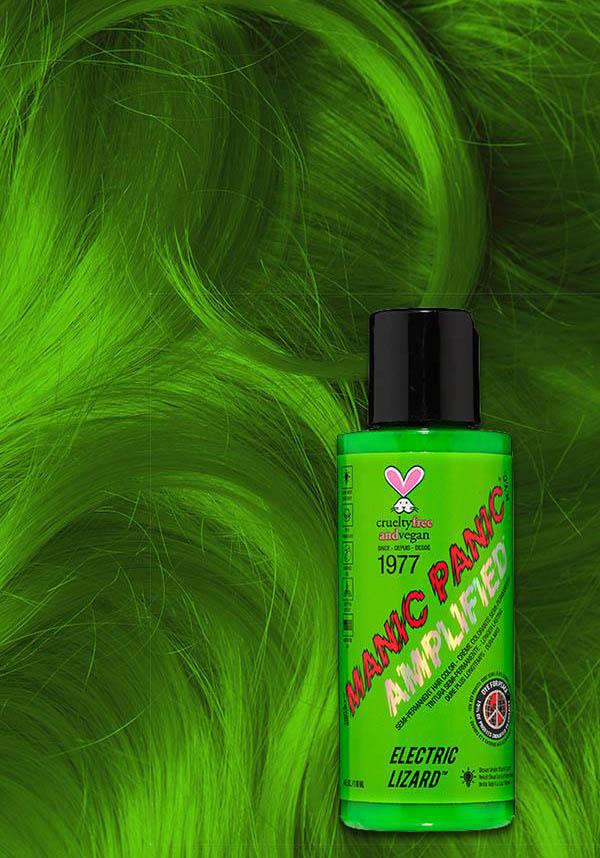 Electric Lizard | AMPLIFIED COLOUR - Beserk - 420sale, all, clickfrenzy15-2023, cosmetics, cpgstinc, discountapp, dye, ebaymp, fp, green, hair, hair colour, hair dye, hair green, labeluvreactive, labelvegan, manic panic, manic panic hair, mermaid, rainbow, uv, uv reactive, uvreactive, uvreactive1, vegan