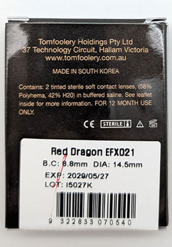 Red Dragon | COSTUME CONTACT LENSES