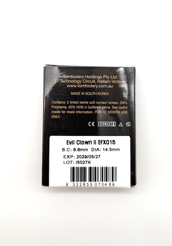 Evil Clown II | COSTUME CONTACT LENSES
