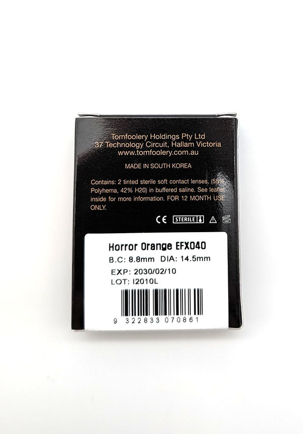 Horror Orange | COSTUME CONTACT LENSES