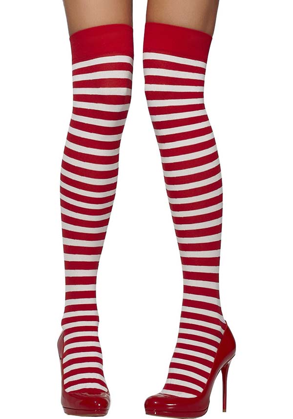 Red & White Striped Opaque | HOLD-UPS