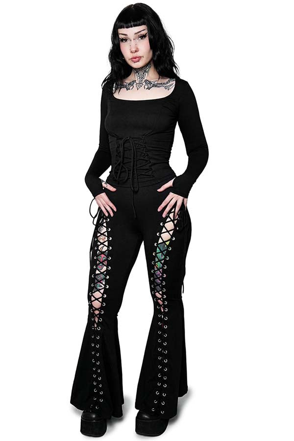 Alice Lace Up [Tall] | FLARE PANTS