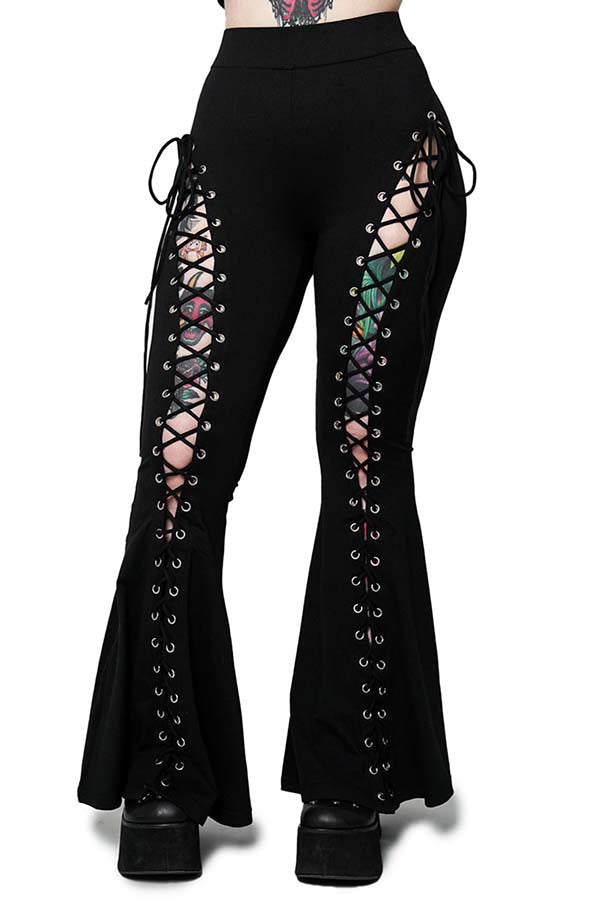 Alice Lace Up [Tall] | FLARE PANTS