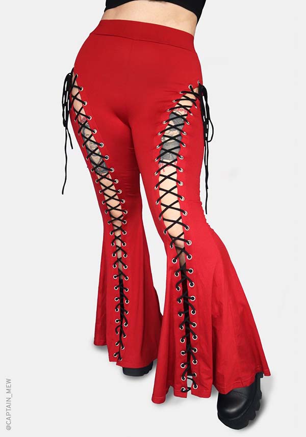 Blood Red Alice | FLARE PANTS