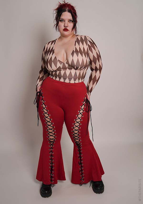 Blood Red Alice | FLARE PANTS