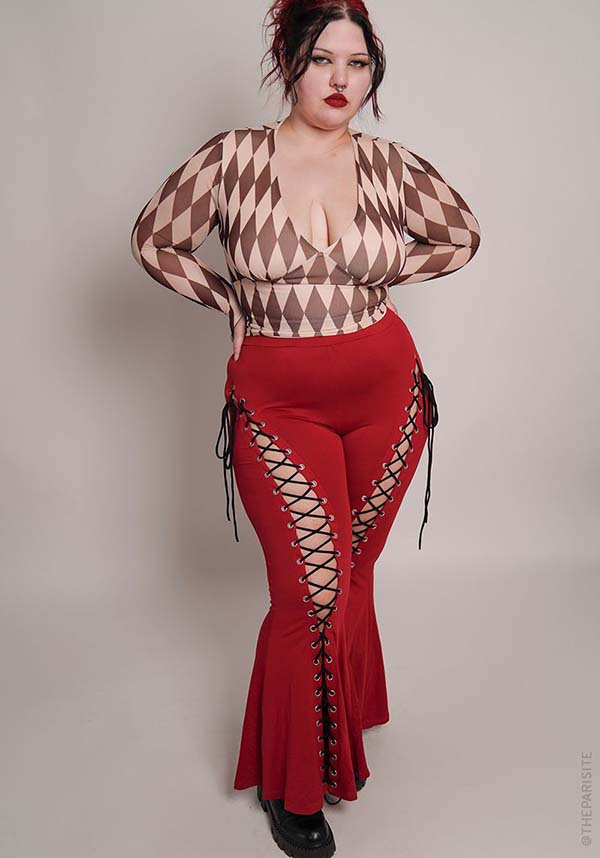 Blood Red Alice | FLARE PANTS