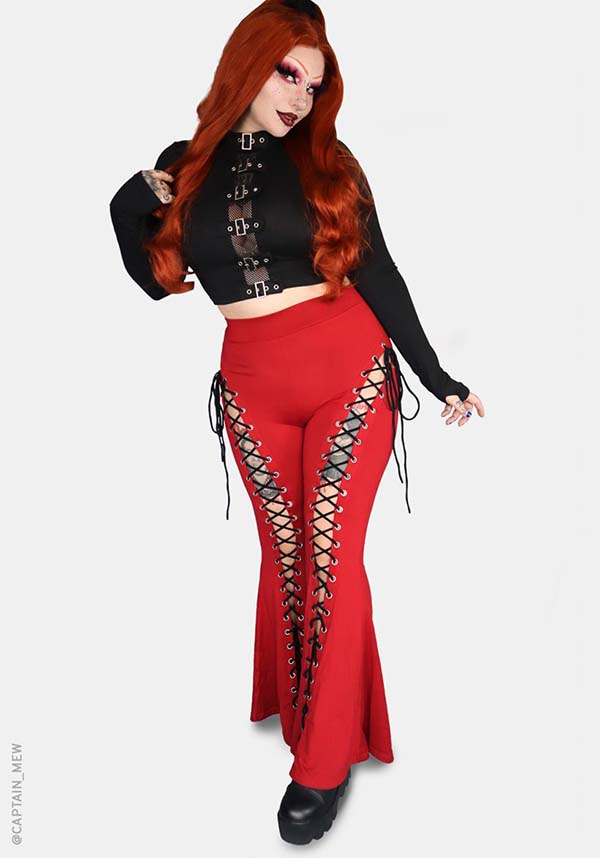 Blood Red Alice | FLARE PANTS