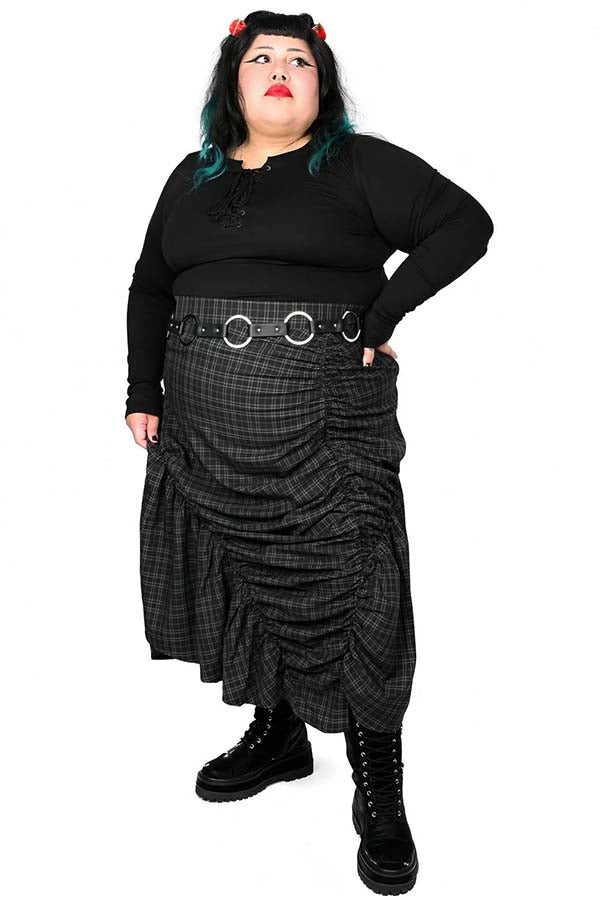 Cara Dark Plaid | SKIRT