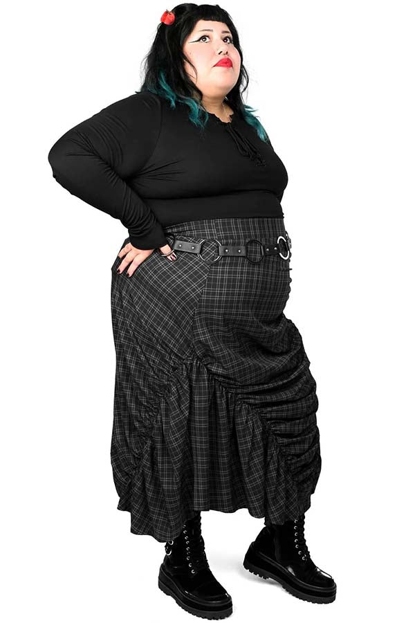 Cara Dark Plaid | SKIRT