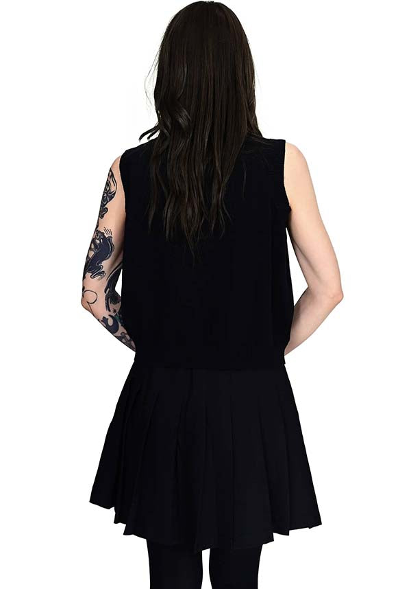 Courtney Shane's [Black/Orange] | SWEATER VEST*