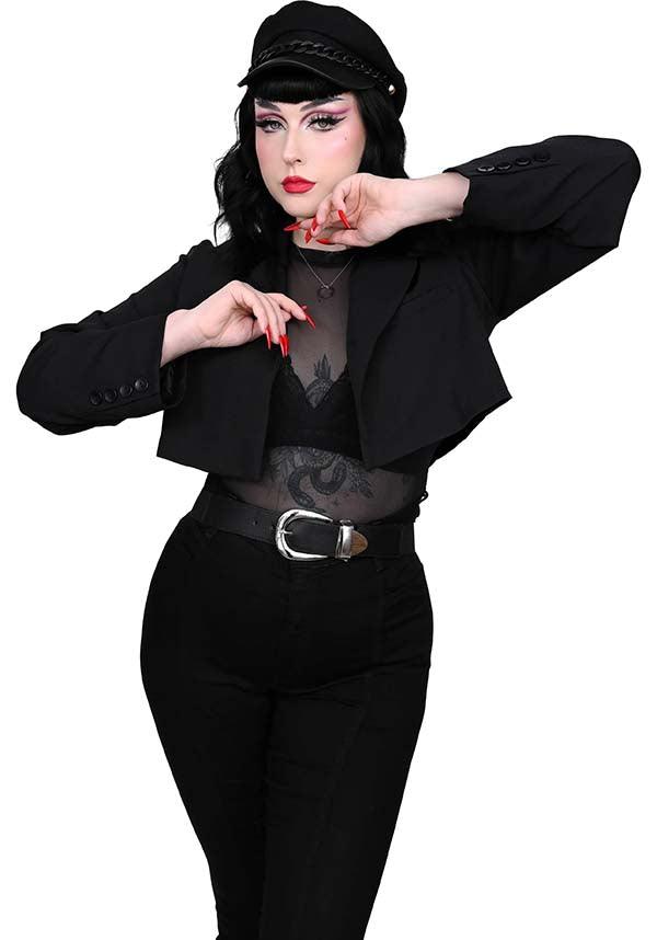 Crop Boss | BLAZER - Beserk - all, all clothing, all ladies, all ladies clothing, blazer, clothing, corporate, discountapp, exclusive, fancy, FB154833, formal, formal wear, foxblood, fp, googleshopping, goth, gothic, halloween clothing, labelexclusive, labelnew, ladies, ladies clothing, ladies crop, ladies outerwear, ladies top, may23, office, office clothing, plus, plus size, R280523, winter clothing