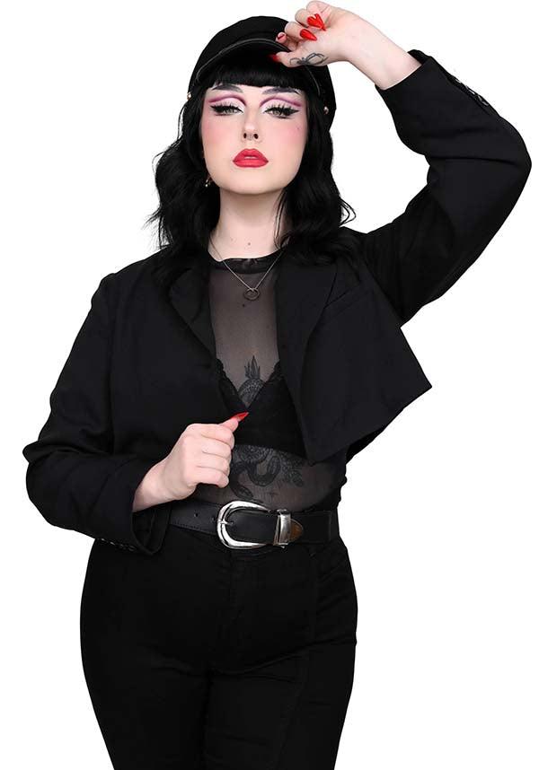 Crop Boss | BLAZER - Beserk - all, all clothing, all ladies, all ladies clothing, blazer, clothing, corporate, discountapp, exclusive, fancy, FB154833, formal, formal wear, foxblood, fp, googleshopping, goth, gothic, halloween clothing, labelexclusive, labelnew, ladies, ladies clothing, ladies crop, ladies outerwear, ladies top, may23, office, office clothing, plus, plus size, R280523, winter clothing