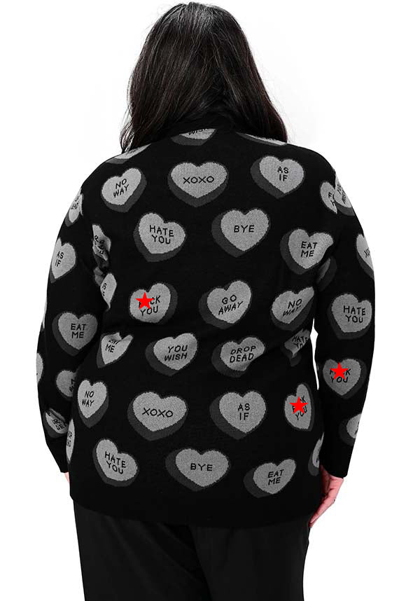 Drop Dead Conversation Hearts | CARDIGAN