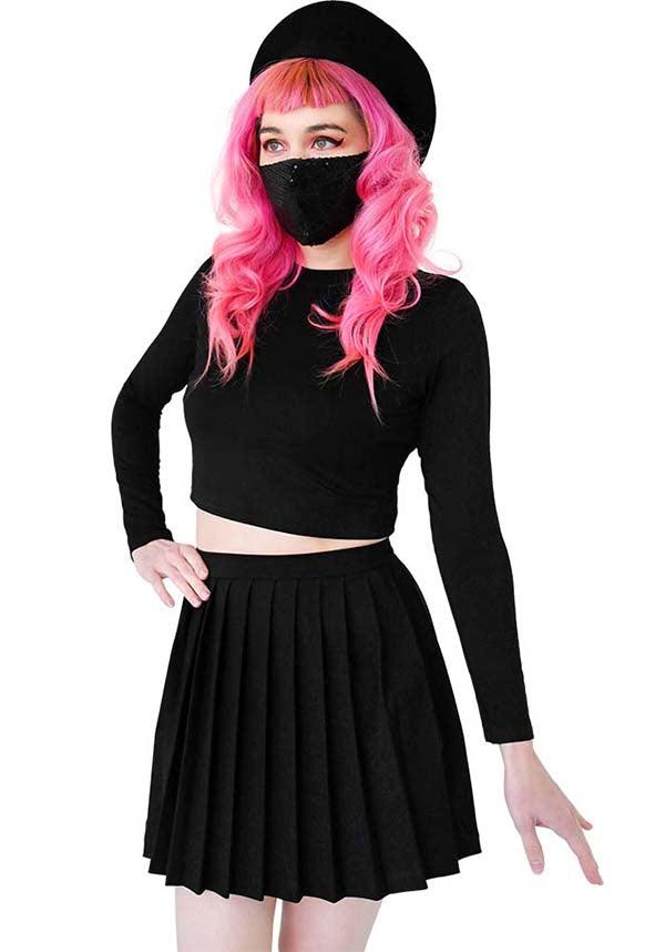 Foxblood | CROP LONG SLEEVE T-SHIRT - Beserk - all, all clothing, all ladies clothing, apr22, black, clickfrenzy15-2023, clothing, crop top, cropped top, croptop, discountapp, exclusive, FB103336, fox blood, fp, girls crop top, girls top, labelexclusive, ladies clothing, ladies crop top, ladies top, long sleeve top, plus size, r270422, tees and tops, top, tops, tshirts and tops, winter, winter clothing, womens crop tops, womens top