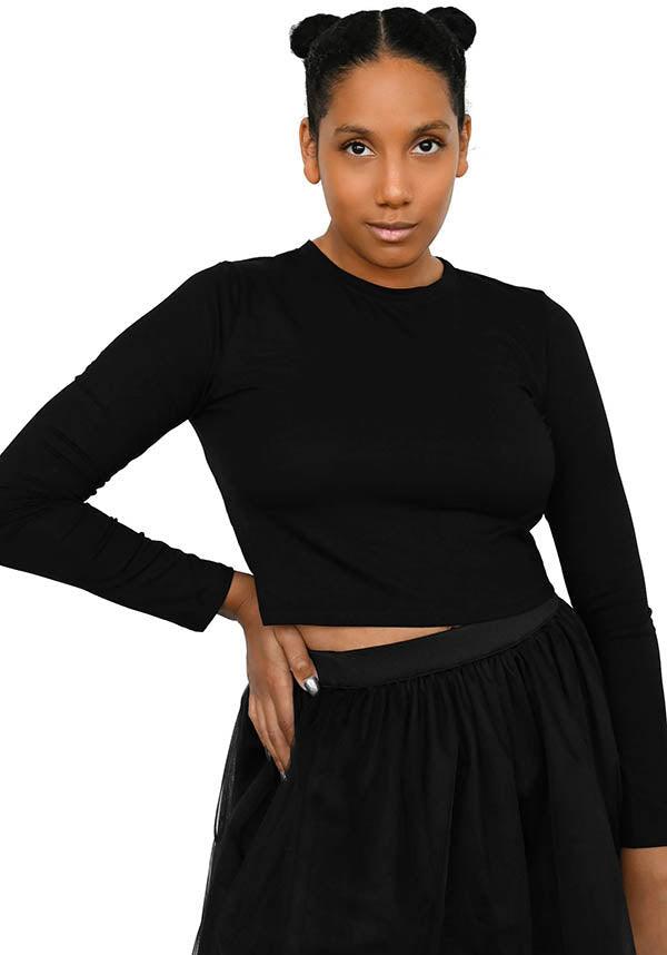 Foxblood | CROP LONG SLEEVE T-SHIRT - Beserk - all, all clothing, all ladies clothing, apr22, black, clickfrenzy15-2023, clothing, crop top, cropped top, croptop, discountapp, exclusive, FB103336, fox blood, fp, girls crop top, girls top, labelexclusive, ladies clothing, ladies crop top, ladies top, long sleeve top, plus size, r270422, tees and tops, top, tops, tshirts and tops, winter, winter clothing, womens crop tops, womens top