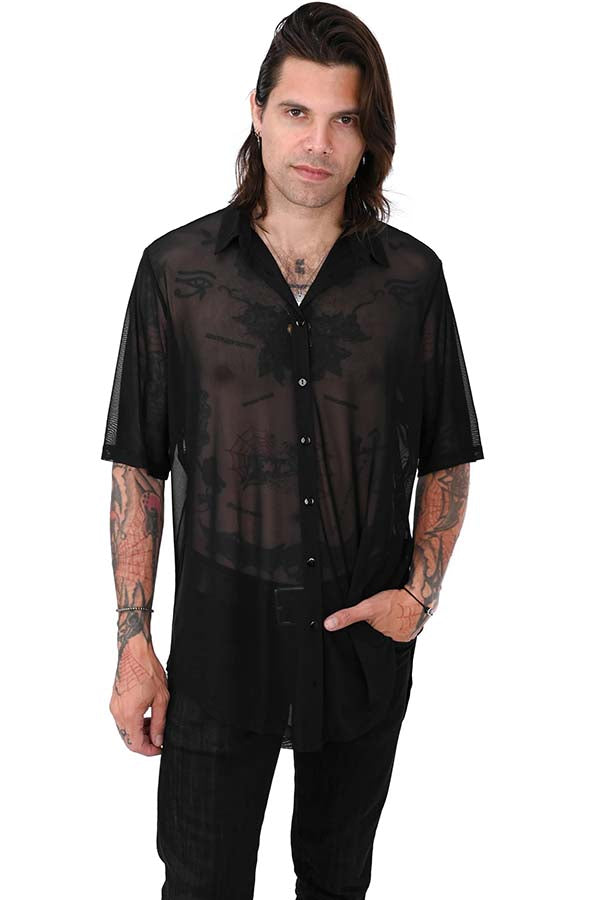 Memphis [Black] | SHORT SLEEVE OVERSIZED SHIRT