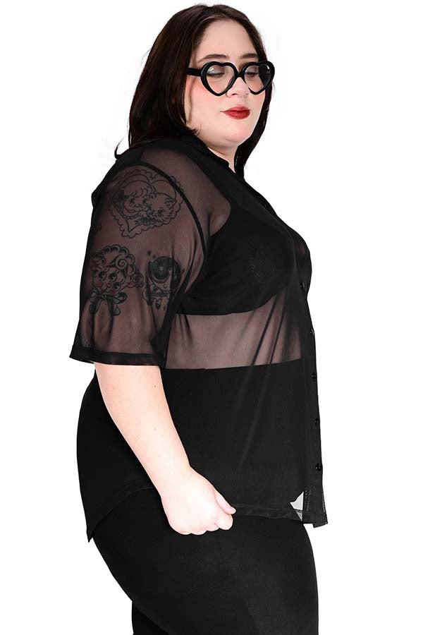 Memphis [Black] | SHORT SLEEVE OVERSIZED SHIRT