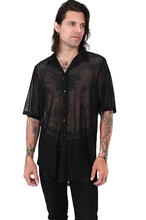Memphis [Black] | SHORT SLEEVE OVERSIZED SHIRT
