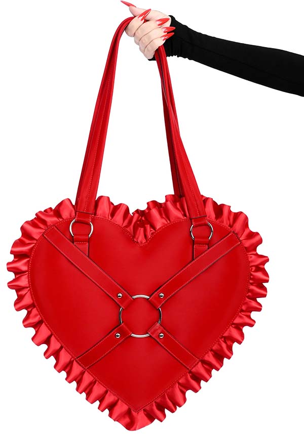 Oversized Heart [Red PVC] | TOTE BAG
