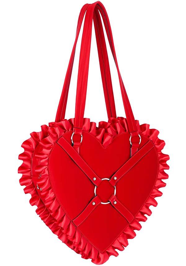 Oversized Heart [Red PVC] | TOTE BAG