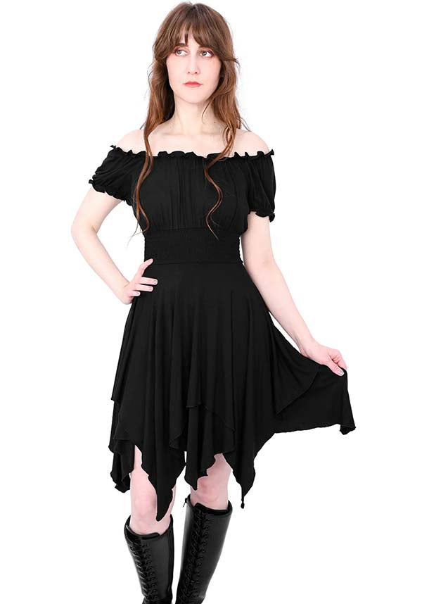 【yu】POPPY LACE HANDKERCHIEF HEM DRESS Lace handkerchief hem dress