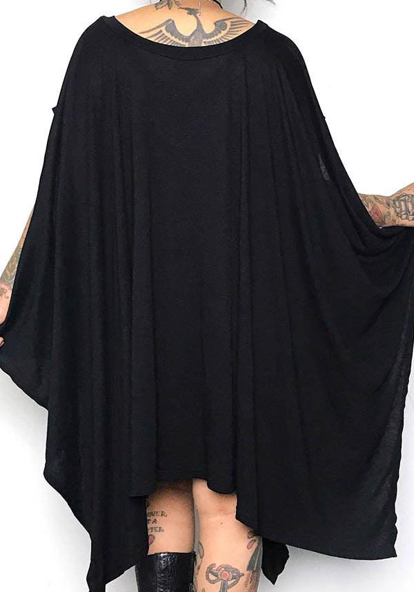 Rhiannon Flowing Oversized | TUNIC TOP - Beserk - all, all clothing, all ladies clothing, black, clickfrenzy15-2023, clothing, discountapp, exclusive, FB99873, flowing, flowy, fox blood, fp, girls top, goth, goth summer, goth summer clothing, gothic, labelexclusive, ladies clothing, ladies top, maternity, may22, oversized, R030522, summer, summer clothing, summer goth, tees and tops, top, tops, tshirts and tops, tunic, womens top