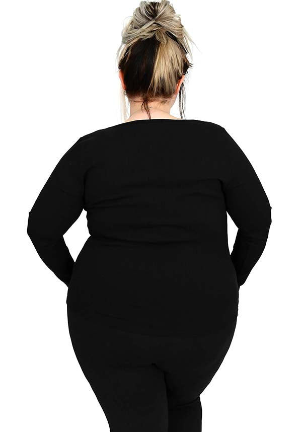 Signature Ribbed | LONG SLEEVE TOP [DAMAGED]**