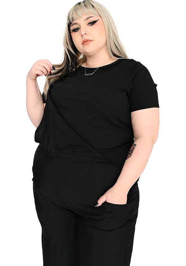 Signature Ribbed | SHORT SLEEVE TOP**