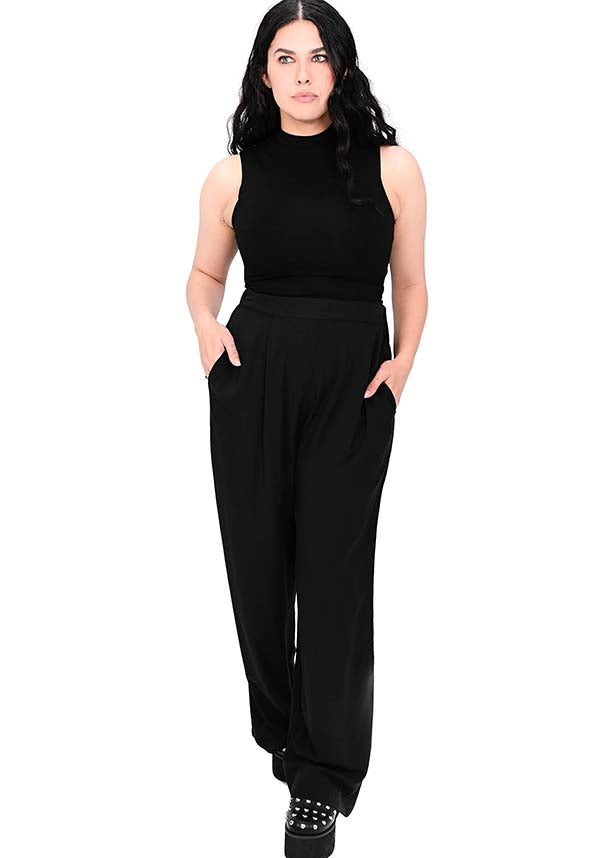 Wide Leg [Black] | LOUNGE PANTS