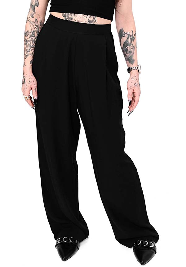 Wide Leg [Black] | LOUNGE PANTS