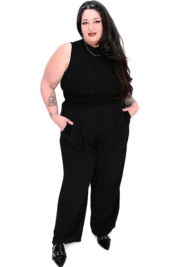 Wide Leg [Black] | LOUNGE PANTS