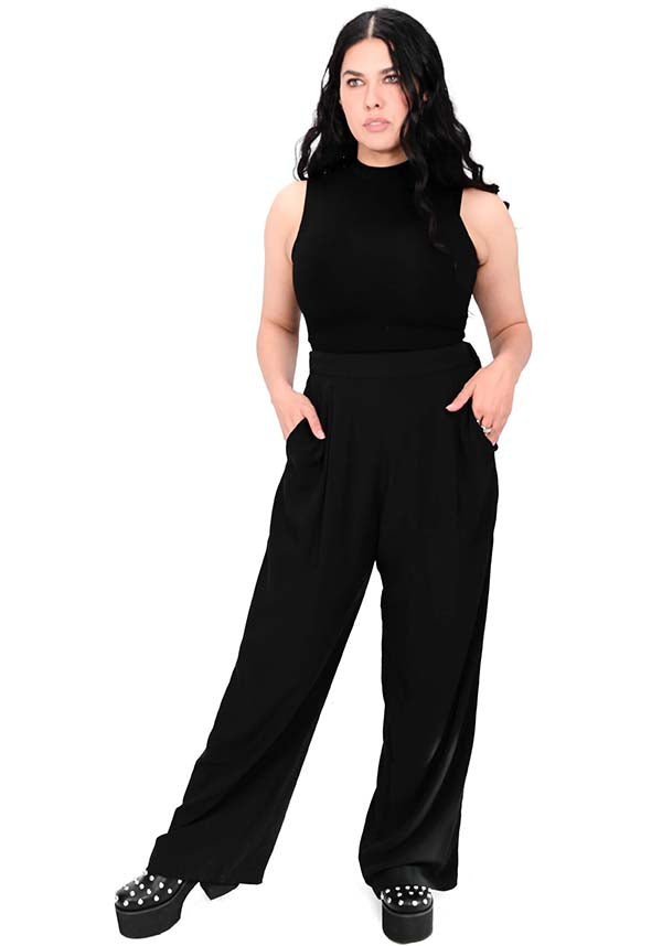 Wide Leg [Black] | LOUNGE PANTS