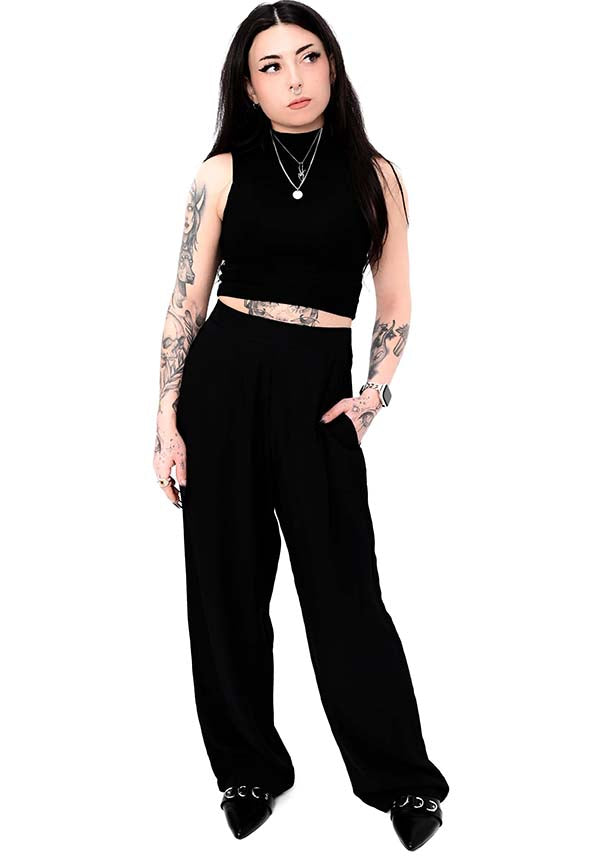 Wide Leg [Black] | LOUNGE PANTS