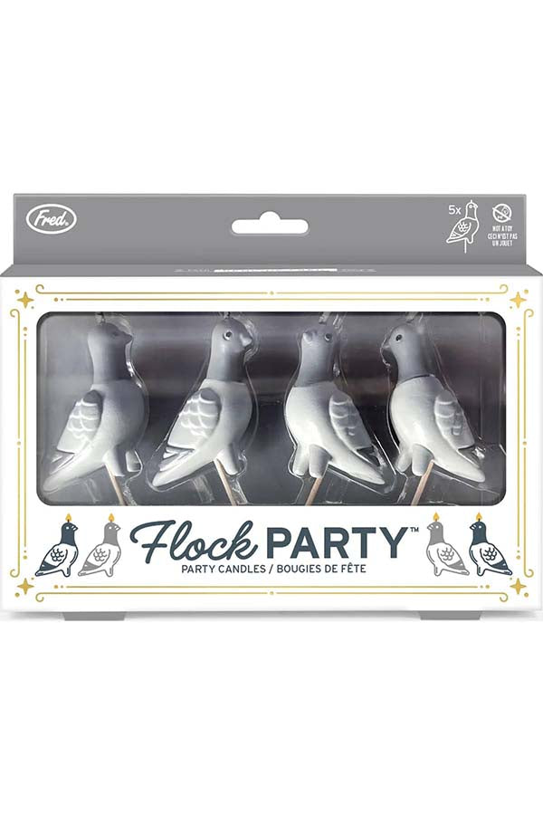 Flock Party Pigeon 4pcs Set [Grey] | CANDLES