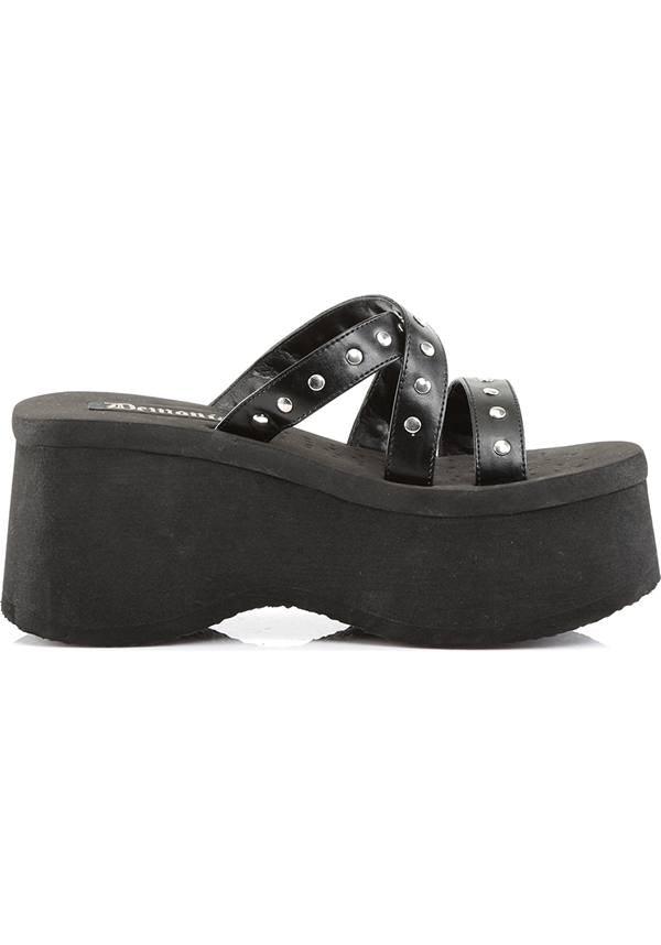 FUNN 19 Black PLATFORM SANDALS PREORDER