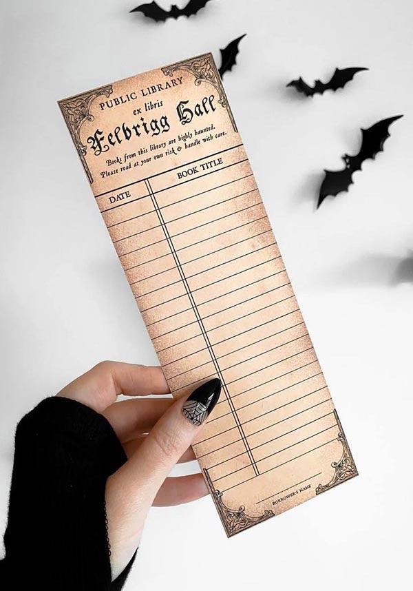 Haunted [Vintage] | LIBRARY CARD BOOKMARK