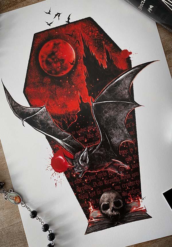 The Bat [A4] | PRINT - Beserk - all, art, art print, artist, bat, bats, black, clickfrenzy15-2023, discountapp, dracula, feb22, fp, ghostsofoctober, gift, gift idea, gift ideas, gifts, goth, goth homeware, gothic, gothic gifts, gothic homeware, gothic homewares, halloween homeware, halloween homewares, home, homeware, homewares, poster and tapestry, print, R270222, vampire, witch