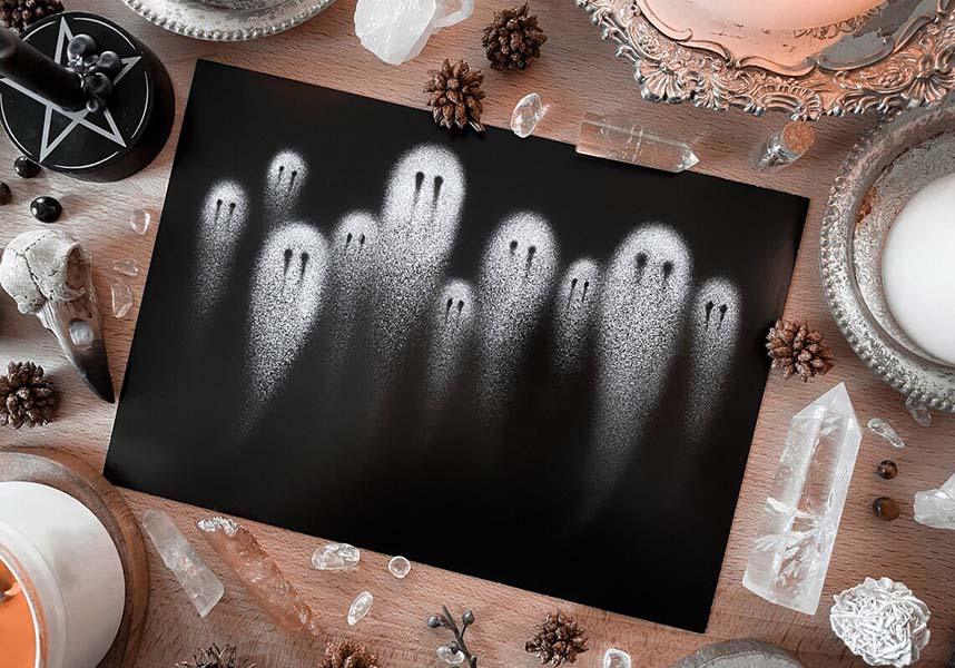The Visitors [A5] | PRINT - Beserk - all, all ladies, art, art print, artist, black, clickfrenzy15-2023, discountapp, fp, ghost, ghostsofoctober, gift, gift idea, gift ideas, gifts, GO00014, goth, goth homeware, gothic, gothic gifts, gothic homeware, gothic homewares, halloween, halloween homeware, halloween homewares, home, homeware, homewares, ladies, nov21, poster and tapestry, print, R111121